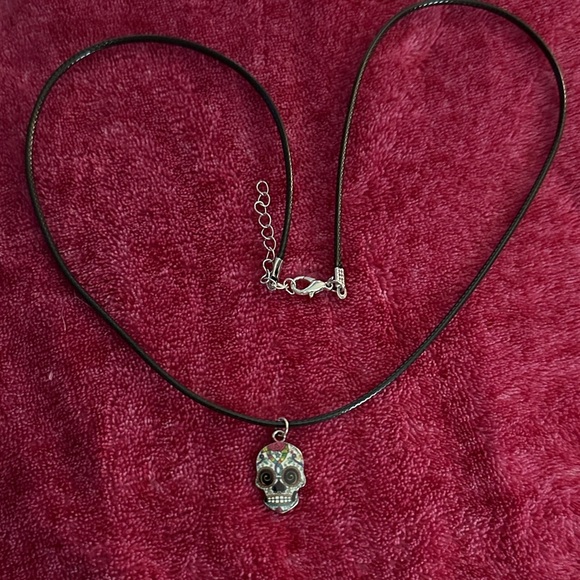 Jewelry - Skull Pendant Necklace with Black Cord